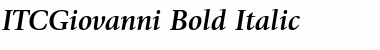 Download ITCGiovanni BoldItalic Font Title Preview