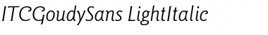 Download ITCGoudySans-Light LightItalic Font Title Preview