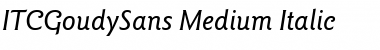 Download ITCGoudySans-Medium MediumItalic Font Title Preview