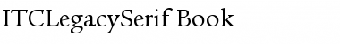 Download ITCLegacySerif-Book Book Font Title Preview