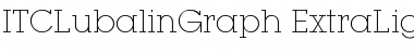 Download ITCLubalinGraph-ExtraLight Extra Light Font Title Preview