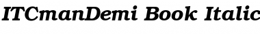 Download ITCmanDemi-Book BookItalic Font Title Preview