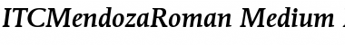 Download ITCMendozaRoman-Medium MediumItalic Font Title Preview