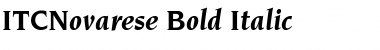 Download ITCNovarese BoldItalic Font Title Preview