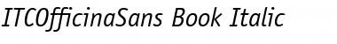 Download ITCOfficinaSans-Book BookItalic Font Title Preview