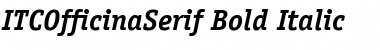 Download ITCOfficinaSerif BoldItalic Font Title Preview