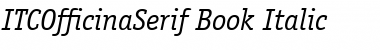 Download ITCOfficinaSerif-Book BookItalic Font Title Preview