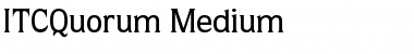 Download ITCQuorum-Medium Medium Font Title Preview