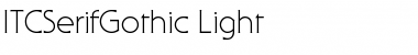 Download ITCSerifGothic-Light Light Font Title Preview