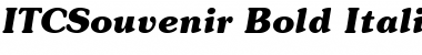Download ITCSouvenir BoldItalic Font Title Preview