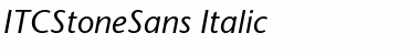 Download ITCStoneSans RomanItalic Font Title Preview