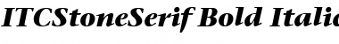 Download ITCStoneSerif BoldItalic Font Title Preview