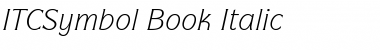 Download ITCSymbol-Book BookItalic Font Title Preview