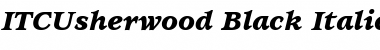 Download ITCUsherwood-Black BlackItalic Font Title Preview