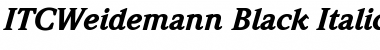 Download ITCWeidemann-Black BlackItalic Font Title Preview