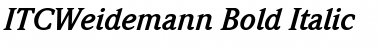Download ITCWeidemann BoldItalic Font Title Preview
