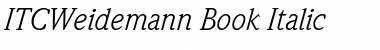 Download ITCWeidemann-Book BookItalic Font Title Preview