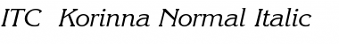 Download ITC_ Korinna Normal-Italic Font Title Preview