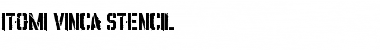 Download VINCA STENCIL Regular Font Title Preview