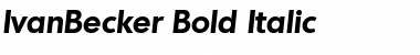 Download IvanBecker Bold Italic Font Title Preview
