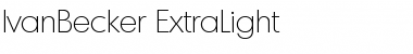 Download IvanBecker-ExtraLight Regular Font Title Preview