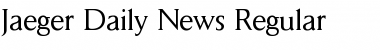 Download Jaeger Daily News Regular Font