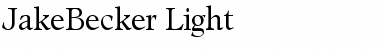 Download JakeBecker-Light Regular Font Title Preview