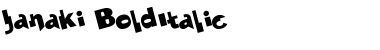 Download Janaki Bold Italic Font
