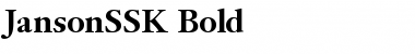 Download JansonSSK Bold Font Title Preview