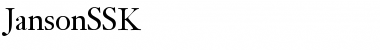 Download JansonSSK Regular Font Title Preview