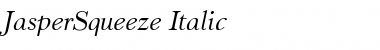 Download JasperSqueeze Italic Font Title Preview