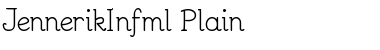 Download JennerikInfml Plain Font Title Preview
