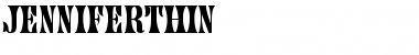 Download JenniferThin Regular Font Title Preview