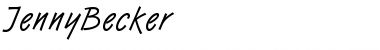 Download JennyBecker Regular Font Title Preview