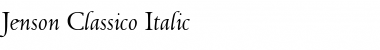 Download Jenson Classico Italic Font Title Preview