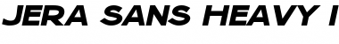 Download Jera Sans Heavy Italic JL Regular Font Title Preview