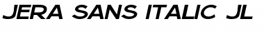 Download Jera Sans Italic JL Regular Font Title Preview