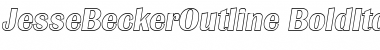 Download JesseBeckerOutline BoldItalic Font Title Preview