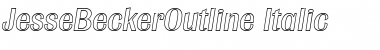 Download JesseBeckerOutline Italic Font Title Preview