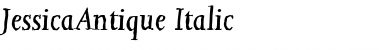 Download JessicaAntique Italic Font Title Preview