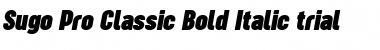 Download Sugo Pro Classic Trial Bold Italic Font