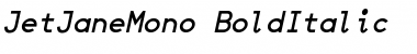 Download JetJaneMono BoldItalic Font Title Preview