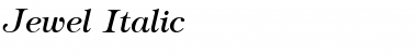 Download Jewel Italic Font Title Preview