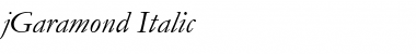 Download jGaramond Italic Font Title Preview