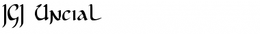 Download JGJ Uncial Regular Font Title Preview