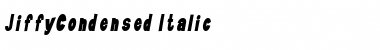Download JiffyCondensed Italic Font