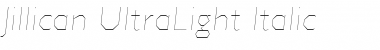 Download Jillican UltraLight Italic Font Title Preview