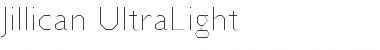 Download Jillican UltraLight Regular Font Title Preview