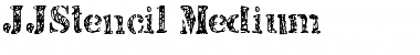 Download JJStencil Medium Regular Font Title Preview