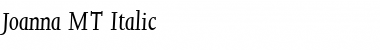 Download Joanna MT Italic Font Title Preview